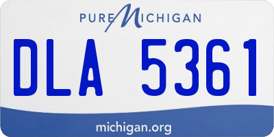 MI license plate DLA5361