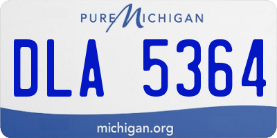 MI license plate DLA5364