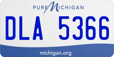 MI license plate DLA5366