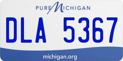 MI license plate DLA5367