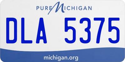 MI license plate DLA5375