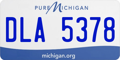 MI license plate DLA5378
