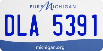 MI license plate DLA5391