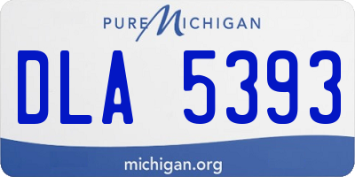 MI license plate DLA5393