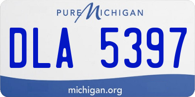 MI license plate DLA5397