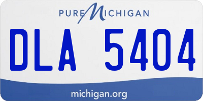 MI license plate DLA5404