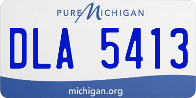 MI license plate DLA5413