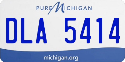 MI license plate DLA5414
