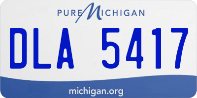 MI license plate DLA5417
