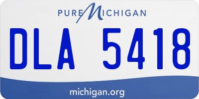 MI license plate DLA5418