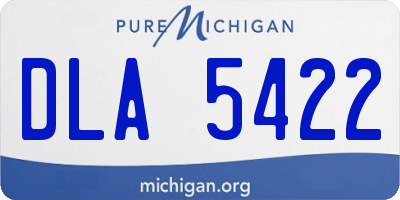 MI license plate DLA5422