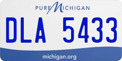 MI license plate DLA5433