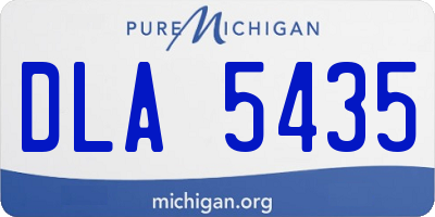 MI license plate DLA5435