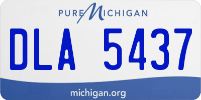 MI license plate DLA5437