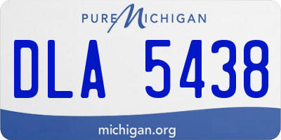 MI license plate DLA5438