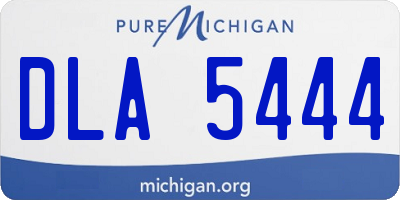 MI license plate DLA5444