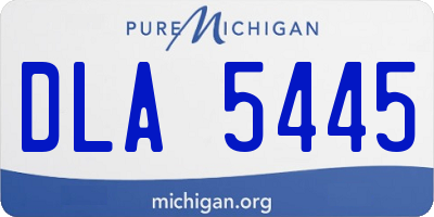 MI license plate DLA5445