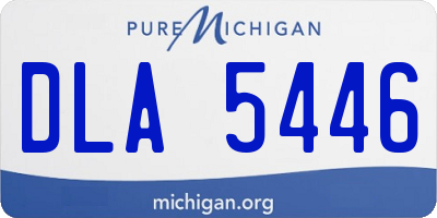 MI license plate DLA5446