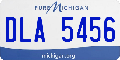 MI license plate DLA5456