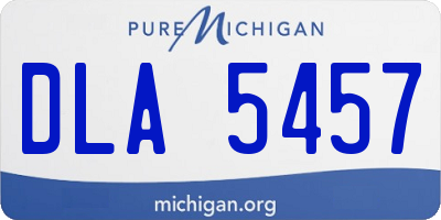 MI license plate DLA5457