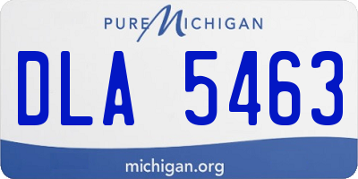 MI license plate DLA5463