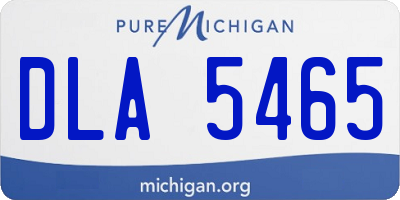 MI license plate DLA5465