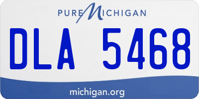 MI license plate DLA5468