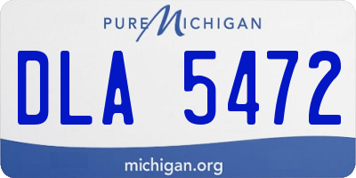 MI license plate DLA5472