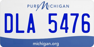 MI license plate DLA5476