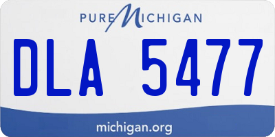 MI license plate DLA5477