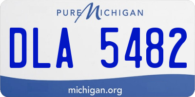 MI license plate DLA5482