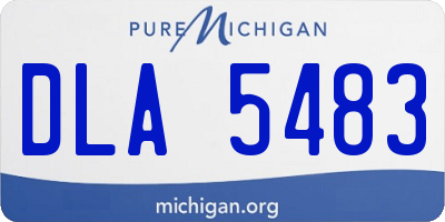 MI license plate DLA5483