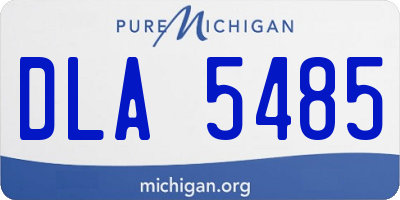 MI license plate DLA5485