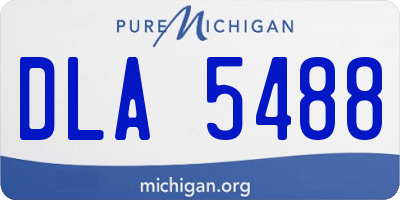 MI license plate DLA5488