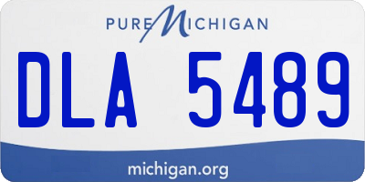 MI license plate DLA5489
