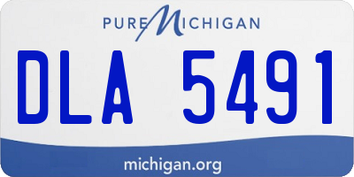 MI license plate DLA5491