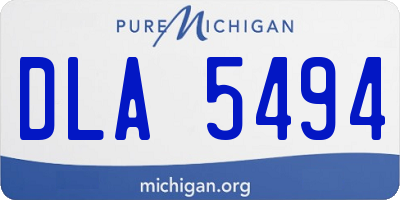 MI license plate DLA5494
