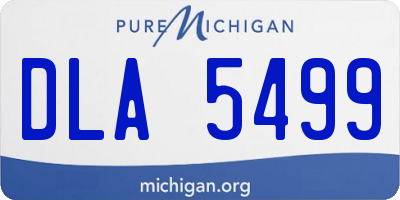 MI license plate DLA5499