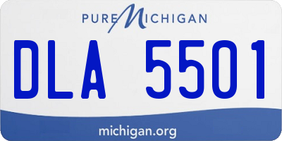MI license plate DLA5501
