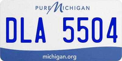 MI license plate DLA5504