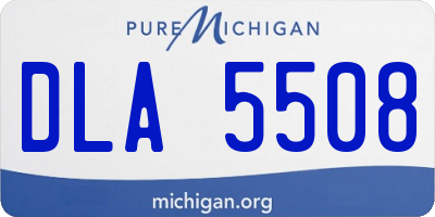 MI license plate DLA5508