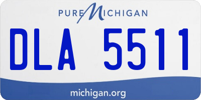 MI license plate DLA5511