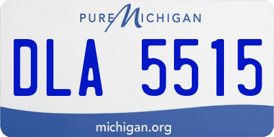 MI license plate DLA5515