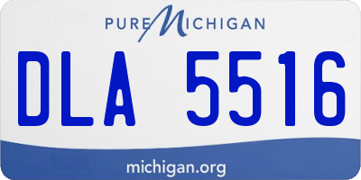 MI license plate DLA5516