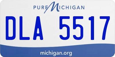 MI license plate DLA5517