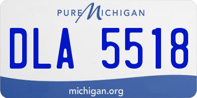 MI license plate DLA5518