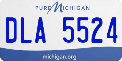MI license plate DLA5524