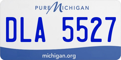 MI license plate DLA5527