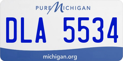 MI license plate DLA5534
