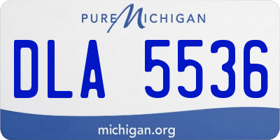 MI license plate DLA5536